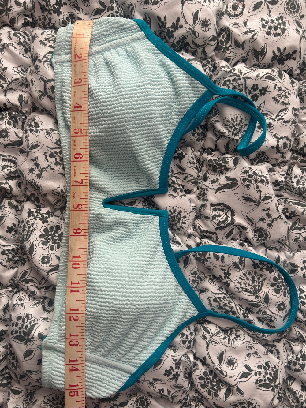 Two-Tone Teal Bikini Set Xhilaration - Picture 5 of 7